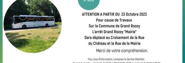 Travaux : Modification de l'arrêt RTA Mairie