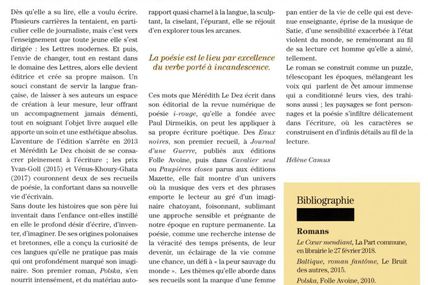 Mérédith Le Dez, la passion du verbe