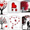 St Valentin ! en rouge et noir ..... cartonnettes 2020