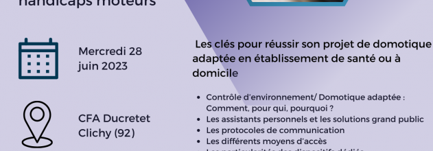 Atelier découverte : Domotique adaptée & accès au numérique dans le cadre de handicaps moteurs 
