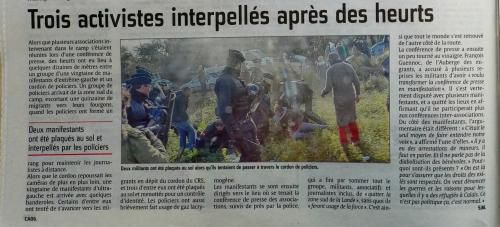  Série d'arrestations aux abords de la jungle de Calais (Extraits)