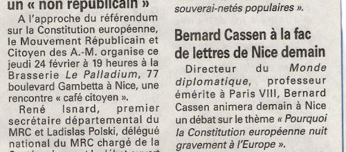 Comité pour le « NON »  des Alpes-Maritimes (06)