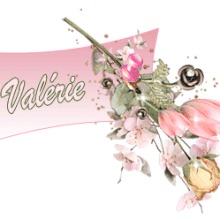 Signature animee tulipe rose