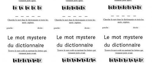 Le mot mystère du dictionnaire