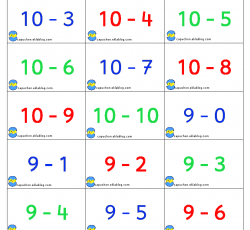 La soustraction - jeu de cartes