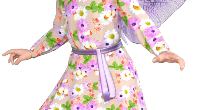 Tube fillette fée fleurette (render)