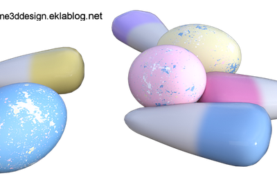 Tube d’œuf de Pâques et bonbons (render-image)