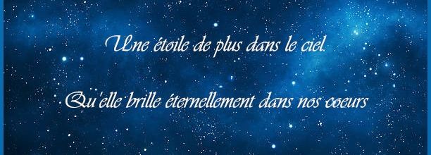 Une étoile s'en ai allée !