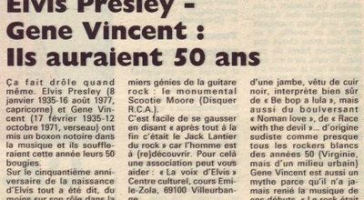 article journal  d epoque elvis gene auraient 50 ans