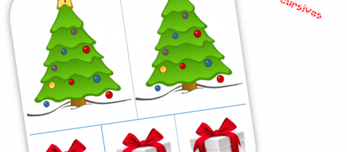 Correspondance capitales/cursives sur le thème de Noël