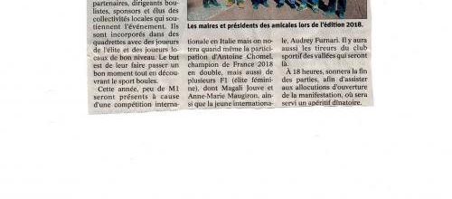 LE DAUPHINE LIBÉRÉ DU 04 OCTOBRE 2019
