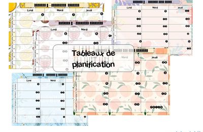 Tableaux de programmation par période