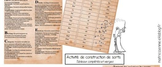 Activité de création de sorts