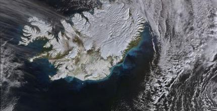 Les premières neiges en Islande vues de l'espace