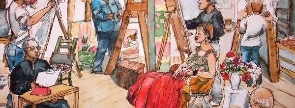 Jeudi - Un coup d'oeil dans le rétro : Scène d'atelier : La jupe rouge