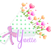 319 Blinkie, gif anime, pour toi, bouquet de fleur, coeur