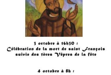 Invitation pour la fête de saint François