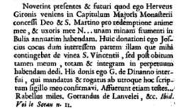 - Vers le XIV Siècle.  Gorrandus de Lanvelei