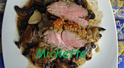 Filet mignon de veau en croûte de légumes et son accompagnement