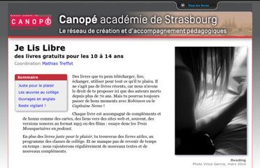 Je lis libre CRDP Alsace