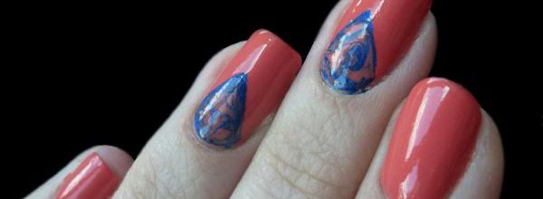 Nail Art dry marble