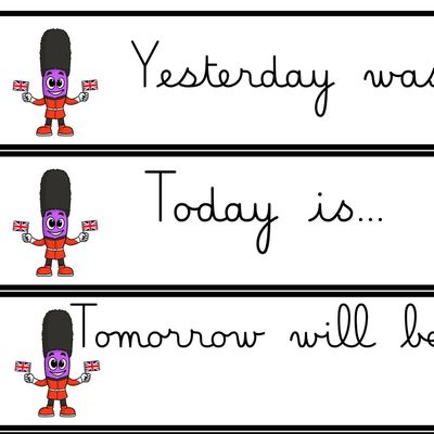 AFFICHAGE JOUR MOIS ANGLAIS