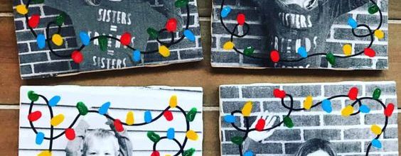 Bricolage de noël : photo/guirlande