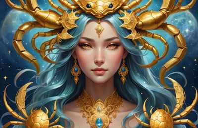 Femme signe du zodiaque cancer IA