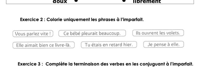Evaluation français Période 5 (l'imparfait + l'adverbe)