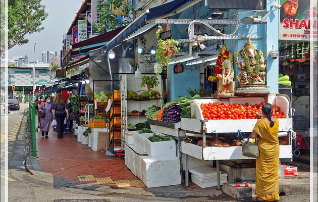 13/09/22 : Après le quartier des affaires, nous prenons le métro pour aller découvrir le quartier indien "Little India" - Singapour