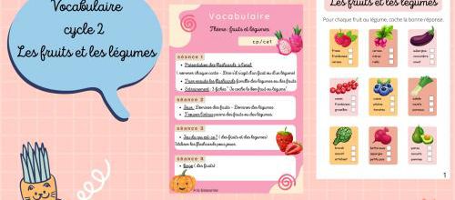 Les fruits et les légumes cycle 2 
