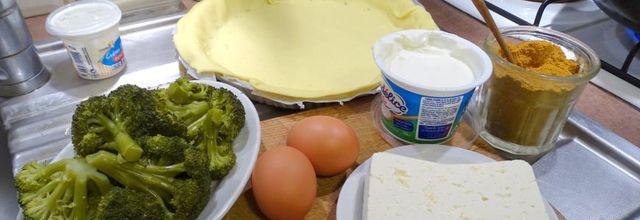 Tarte aux brocolis et fêta - 