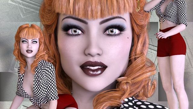 Erika (tube femme pinup - png)