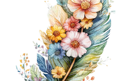 Tubes Fleurs, feuilles, arbres
