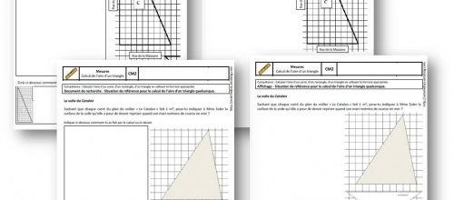 CM2 Maths Mesures - Calculer l'aire d'un triangle