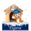 657 -656  Chien neige - signature, hiver, neige, blinkie, gif animé