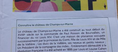 Journées du patrimoine, château de Champs sur Marne (77)
