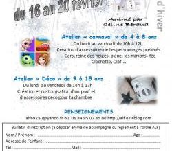 Atelier créatif du 16 au 20 février : Carnaval & Déco
