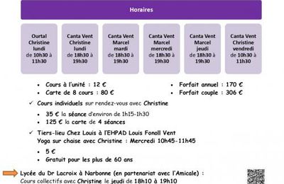 Tarifs en vigueur