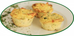 Muffins de courgettes au coeur de roquefort