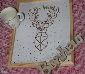 "Be Wild", Bonheur et tasse Cerf