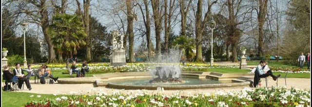 Le grand parc du Thabor de Rennes .