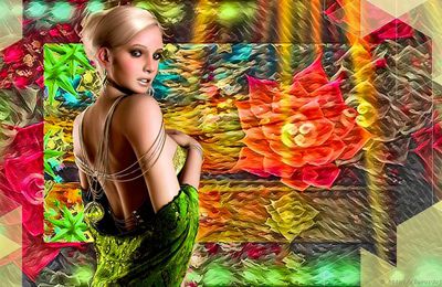 cadre femme lumieres