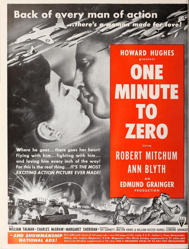 ONE MINUTE TO ZERO BOX OFFICE USA 1952