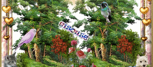 CADRE PRINTANIER OISEAUX FLEURS