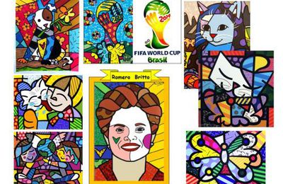 Illustrations porte-manteaux -Romero Britto