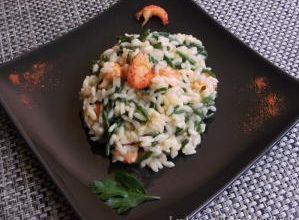 Risotto à la salicorne et écrevisses