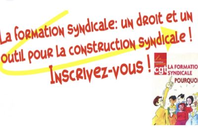 Formation syndicale pour tous nos adhérents