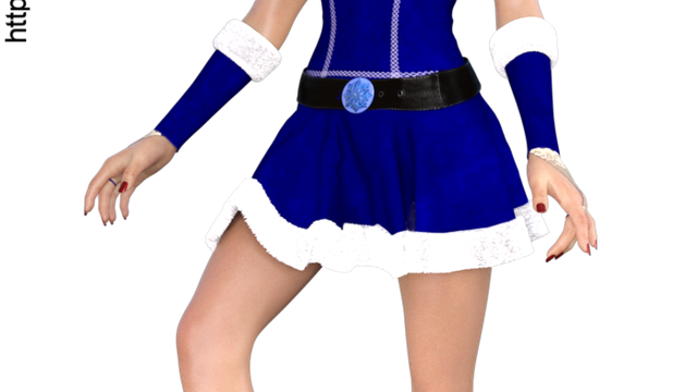 Tube de mère Noël stylisée (render-image)