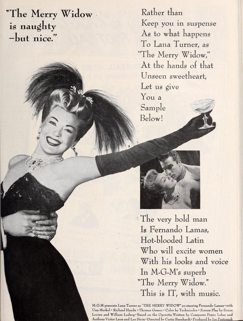 LA VEUVE JOYEUSE BOX OFFICE USA 1952